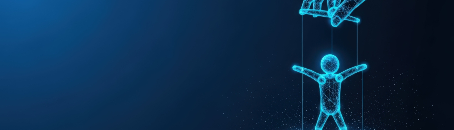 Digital Hand Controlling a Human Puppet Figure on a Network